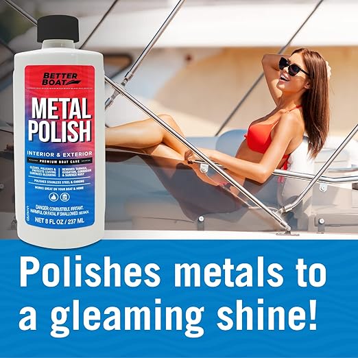 Metal Polish Cleaner and Chrome Marine Grade for Boats Cars Aluminum Stainless Steel (reformulated)