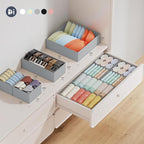 DIMJ Drawer Organizer Clothes Storage - 18 Pack Baby Dresser Organizer for Nursery, Foldable Closet Drawer Organizer Bins for Bedroom Organization, Fabric Storage Dividers for Socks, Underwears, Bras