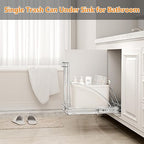 ANASTA Single Pull Out Trash Can Under Cabinet 7-13 Gal, Heavy Duty Under Sink Garbage Can, 50Qt Slide Out Waste Bin for 13" Wx 17" Hx 19" D Base Cabinet, Trash Bin Holder for Drawer/Counter, No Can