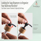 Black Glass Kitchen Soap Dispenser, Detergent Dispenser or Hands Soap Dispenser for Kitchen Sink, Black Soap Dispenser, Modern Farmhouse Decor Dish Soap Pump for Kitchen Organization