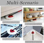 4Pcs Mop Heads Replacement,Spin Mop Replacement Head Compatible with Cedar Easywring 1-Tank System,Including 2 Spin mop Replacement Heads,2 Brush Head Machine Washable & Easy to Replace