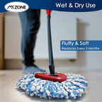 Spin Mop Replace Head for O Ceda Spinning EasyWring Rinse Clean Mop Refill, Mop Head Replacement fit 2 Tank System Mop Bucket, Microfiber, 2 Packs