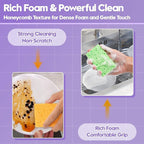 18 Pack Compressed Cellulose Sponges, 6 Color Assorted Kitchen Cleaning Sponges, Natural Wood Pulp, Scratch-Free, Durable & Reusable, Multipurpose Household & Dishwasher Safe