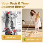 Electric Spin Scrubber, Battery 2.5H with Extra-Long Runtime, 10 Brush Heads, IPX7 Waterproof Power Shower Scrubber with Long Handle, 2 Speeds Cordless Cleaning Brush for Bathroom Bathtub