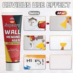 Drywall Patch Repair Kit with Scraper, White Wall Mending Agent with 2 Pcs Aluminum Drywall(2 inches), Plaster Dent Repair and Wood Scratch Repair