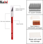 Precision Tweezers Set, Kaisi 10 PCS ESD Tweezer Set, Anti-Static Stainless Steel Tweezers Kit Curved Tweezers for Craft, Jewelry, Electronics, Laboratory Work