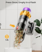 Cordless Vacuum Cleaner, 580W 48KPA 70 Mins Vacuum Cleaners for Home, Self-Standing Cordless Vacuum with Charging Dock Station, LED Display, Upgraded Anti-Tangle Stick Vacuum for Pet Hair/Carpet/Floor