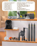 LABIGO 10-in-1 Steam Mop with Detachable Handheld Steamer, 350ml Tank, 10s Heat-Up, 248°F Steam Cleaner, 2-Level Control and Swivel Head for Floor, Carpet, Tile - Lightweight and Multi-Surface, Gray