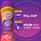 ARM & HAMMER Odor Blasters In-Wash Scent Booster,Laundry Scent Booster Fresh Escape-scent,24 Oz,(Pack of 2)