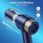 Cordless Handheld Vacuum with 12000Pa High Power Suction, 3-in-1 Air Duster & Air Blower & Pump Hand Held Vacuum, Mini Car Vacuum Cleaner for Household Chores, Flooring, Carpet, Car