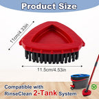 Scrubber Mop Head for Ocedar, Upgrade Scrub Brush for Ocedar, Spin Mop Scrub Brush Head for Ocedar RinseClean 2-Tank, More Bristles Scrub Brush Attachment for Bathroom