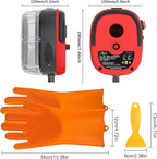 Steam Cleaner, 2500W High Pressure Steam Cleaner for Cleaning, 1.2L Portable Car Steamer with Brush Heads Gloves Scraper handheld Steam Cleaner for Home Use Kitchen Grease Car Detailing (110V, Red)