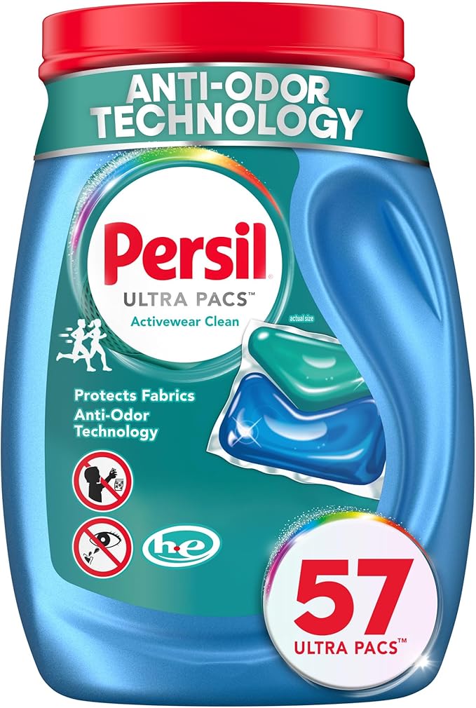 Persil Ultra Pacs Activewear Clean Laundry Detergent, 57 count