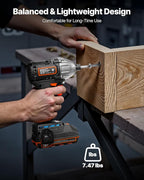 VEVOR Impact Driver, 1/4 Inch, 2800 RPM Max Speed, 20 V Brushless Motor, Electric Cordless Impact Driver Kit with Battery and Charger, 20 Bits, LED Work Light, for Furniture, Electrical, Home Repairs