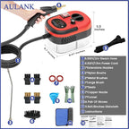 2500W Handheld Steam Cleaner,Portable Car Steamer For Auto Detailing,High-Temperature and Pressure Steam Cleaner For Home, Steam Cleaning Machine for Furniture,Kitchen,Grout,Floor,Tile (Red)