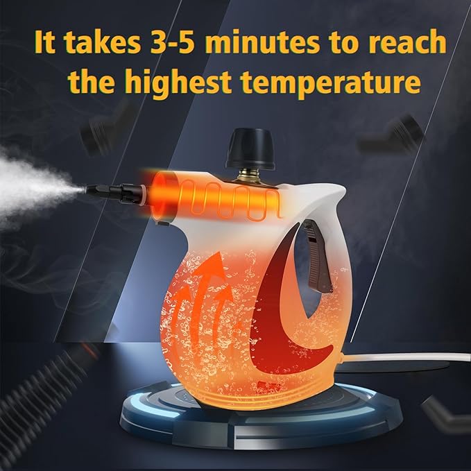 High temperature steam cleaner, suitable for household multi-purpose handheld design. Efficient and fast cleaning, healthier, durable high-end pump.