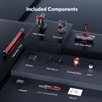 Cordless Vacuum Cleaner Rechargeable with 2600mAh Detachable Battery, Powerful Vacuums with 2 Adjustable Modes, Lightweight Portable Stick Vacuum for Home (Red Black)