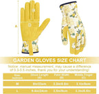 Womens Gardening Weeding Working Gloves, Leather Garden Glove for Women Thorn Proof No Stab for Digging, Planting,Pruning
