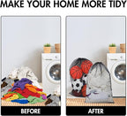 Berlune 30 Pack 24 x 36 Inches Large Mesh Bags for Laundry, Wash bags, Sturdy Mesh Material Closed with Drawstring, Factory, University, Dormitory, Travel and Apartment Dweller (Black)