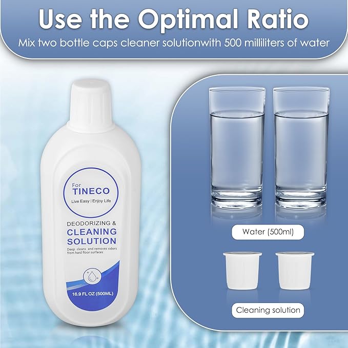 (2 Bottle) Floor Cleaning Solution Compatible With Tineco, Deep Cleaning for Multiple Hard Floors, Professional Floor Cleaner Suitable for All Tineco Cordless Wet Dry Vacuum(S3, S5, S7), 16.9 FL OZ* 2