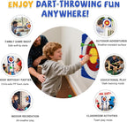 Axe Throwing Game for Backyard - Steel Frame Ax Throw Kit for Kids & Adults - Bristle Target with 6 Throwing Axes Set & Travel Bag - Outdoor/Indoor for Kids & Families Yard Carnival Games