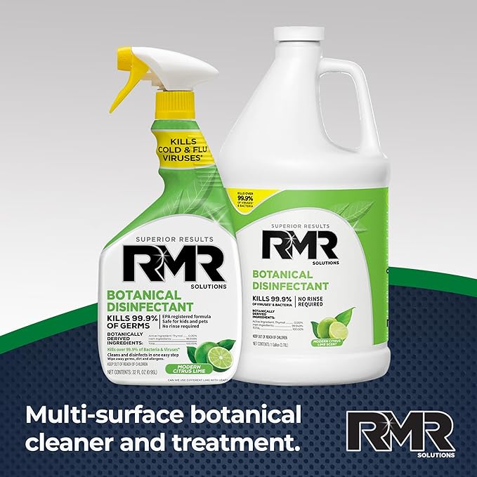 RMR Brands Botanical Disinfectant and Cleaner, Kills 99% of Household Bacteria and Viruses, EPA Registered, 2 Pack - 32 Fl Oz