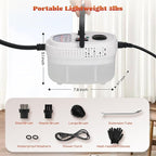 Moongiantgo Handheld Steam Cleaner, 2500W High Pressure Steamer for Cleaning, Portable Pressurized Cleaning Machine for Home Kitchen Car Detailing Grout Tile Bathroom with 1200ml Water Tank (White)