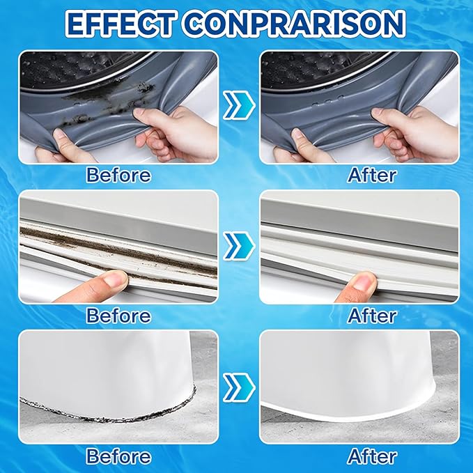 Mold Stain Cleaner Gel, 8 Fl oz All-Purpose Gel for Home Use on Washing Machine Gasket, Bathroom Grout, Sink, Shower, Caulk, and Front Loader Seal