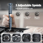 PKEY Mini Electric Screwdriver Set,Precision Electric Screwdriver， Cordless with 28 Precision Magnetic Bits, 3 Gears Torque, Overload Protection, Repair Tool Set for Phone Camera Laptop Watch