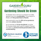 Garden Guru Hand Cultivator Rake Tiller Tool - Stainless Steel for Ultimate Strength - Rust Resistant - Ergonomic Handle - Great for Gardening Cultivating Loosening Weeding