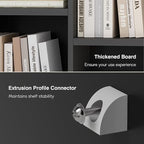 YESHOMY 8 Black Cube Bookcase, Open Frame 2-Tier Book Shelf, Bookshelf Storage Organizer with Adjustable Shelves for Organization, Room Decor