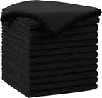 AIDEA Microfiber Cleaning Cloth-12PK, Soft Microfiber Towels for Cars, Absorbent Cleaning Rags, Lint-Free Streak-Free Wash Cloths for House, Kitchen, Window(12in.x12in), Black