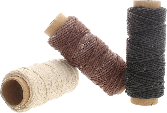 The Beadsmith 100% Hemp Cord – 3 Spools in Black, Brown & Natural – 1mm, 29.5 Foot Each, 20LB Test Strength