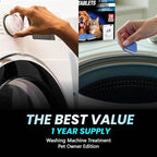 Washing Machine Cleaner New Ultra Pro Tablets 50% Stronger Formula for Pet - 28 Pack, HE Front & Top Load, Washer Deep Cleaning, Remove Tough Pet Hair, Odors, Residue & Grime, No Dander Build-up