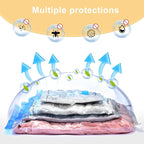 UPGOGO Combo 16 Pack Travel Vacuum Bags with Portable Electric Pump, Space Saver Vacuum Storage Bags for Clothing and Luggage, Travel Essentials