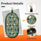 Double Eyeglasses Case, Hard Shell Dual Sunglasses Organizer with Zipper Clip Travel Glasses Storage for Women Men