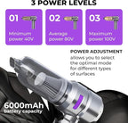 Cordless Handheld Vacuum & Air Duster – 4 in 1 Mini Portable 18000PA, Brushless Car Vacuum Cleaner, Blower & Inflator for Home, Office & Travel – Purple