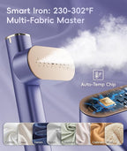 Travel Steamer for Clothes, 100-240V Dual Voltage Portable Garment Steamer, 1000W Travel Size Handheld Steamer & Iron 2 in 1 for Global & Europe Travel, Business, Home, Blue