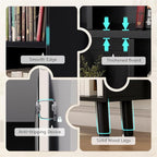 YESHOMY 9 Black Cube Bookcase, Open Frame 3-Tier Book Shelf, Bookshelf Storage Organizer with Feet & Anti-Tilt Device for Organization, Room Decor