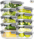 AILTEC 10 Pack Glass Meal Prep Containers, Glass Food Storage Containers with Lids Airtight, Storage Container Set with Lid for Food, Bpa-free, Leak-proof, Microwave Oven Freezer Dishwasher Safe