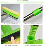 ITTAHO Window Squeegee, Squeegee for Window Cleaning, 2 in 1 Squeegee Window Cleaner with 58'' Long Handle,Window Washing Kit with Extension Pole for Shower, Windshield, Mirror, Gas Station, Glass