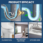 Sink & Drain Cleaner, Dodorado Drain Cleaner Powder, 3.9 oz Bottle, Sewer Pipe Maintainer for Kitchen, Bathtub, Shower Drains (5Bottles)
