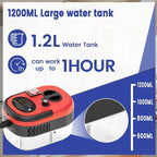 2500W Handheld Steam Cleaner,Portable Car Steamer For Auto Detailing,High-Temperature and Pressure Steam Cleaner For Home, Steam Cleaning Machine for Furniture,Kitchen,Grout,Floor,Tile (Red)