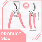 Chumia 30 Garden Flower Shears Pruning Scissors Heavy Duty Plant Scissors Trimming Garden Clippers Hand Tree Pruner for Yard Gardening Plants Hedge Flower Tree Cutting Secateurs (Pink)