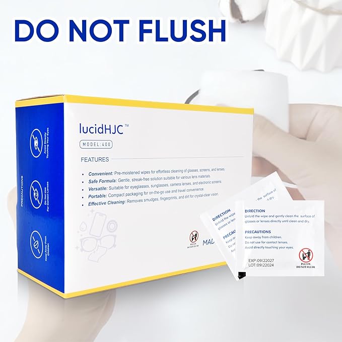 Lens Wipes for Eyeglasses/Camera Lenses,and Screens of cellphones/laptops/Computers .Cleaning Spots or dirts. Wrapped Individually Paper Wipes, Count 400
