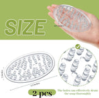 Plastic Soap Holder Soap Dish Bar Saver Tray with Holes Soap Sponge Holder for Kitchen Bathroom Shower Counter, 4.5 x 3 x 0.7 Inches (Clear,2 Pcs)