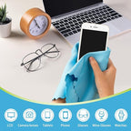 AIDEA Microfiber Glass Cleaning Cloth, 8PK, Premium Microfiber Glass and Window Cleaner, Lint Free Quickly Clean Windows, Glasses, Windshields, Mirrors, Stainless Steel, 12"x12"