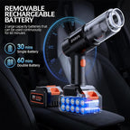 Car Vacuum Portable Cordless, 40,000Pa High Power Dust Buster, 6-in-1 Handheld Vacuum Cleaners for Home, Car, Pet Hair, Keyboard, Black