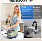 ODSD Steam Cleaner for Home & Car, 3-Level Adjustable Steamer for Cleaning, 15s Heat-Up & 1.6L Large Tank, Handheld Steam Cleaner for Car Detailing, Home, Tile, Grout, Furniture with 15pcs Accessories