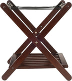 Winsome Remy Luggage Rack with Storage Shelf, for Guest Room, No Assembly, Cappuccino